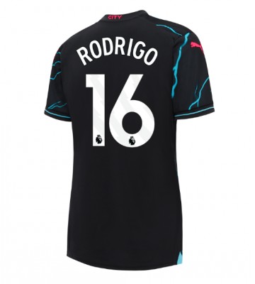 Manchester City Rodri Hernandez #16 Koszulka Trzecich Kobiety 2023-24 Krótki Rękaw